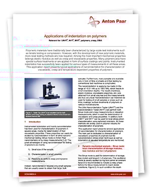 Applications of Indentation on Polymers