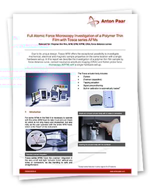 Full Atomic Force Microscopy Investigation of a Polymer Thin Film With Tosca Series AFMs