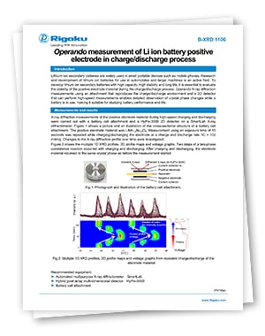 Operando Measurement of Li Ion Battery Positive Electrode in Charge/Discharge Process
