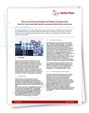 Structural Characterization of Battery Components