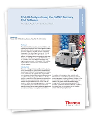 TGA-IR Analysis Using the OMNIC Mercury TGA Software