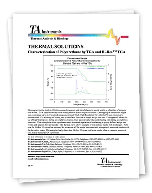 Thermal Solutions: Characterization of Polyurethane by TGA and Hi-Res TGA
