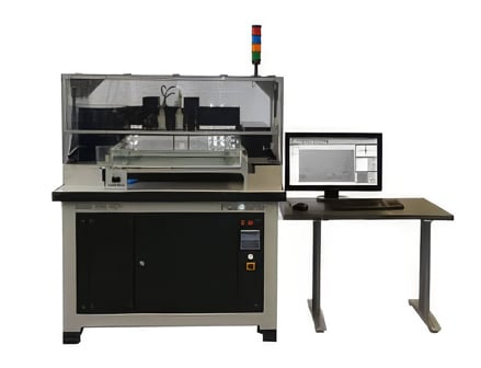 PVA TePla SAM 501 HD scanning acoustic microscope with control station for high-resolution non-destructive material inspection