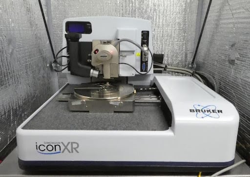 Bruker Dimension XR scanning capacitance microscopy system – AFM platform used for SCM with enclosed stage and probe for nanoscale carrier profiling