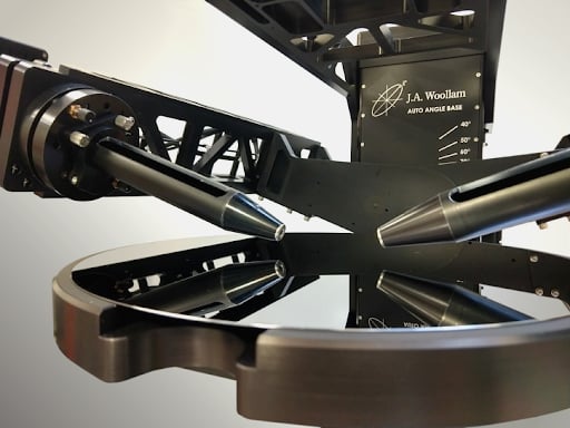 J.A. Woollam RC2-DI advanced spectroscopic ellipsometer system for automated high-resolution optical analysis and mapping