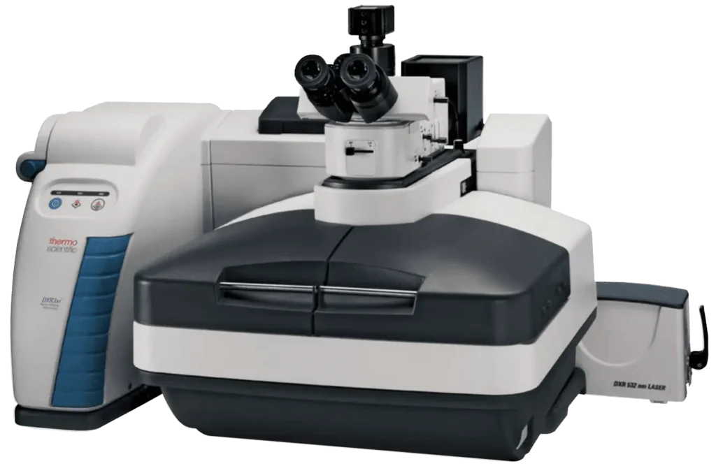ThermoFisher Scientific DXR3xi Raman spectrometer instrument with multiple excitation lasers for advanced Raman spectroscopy analysis