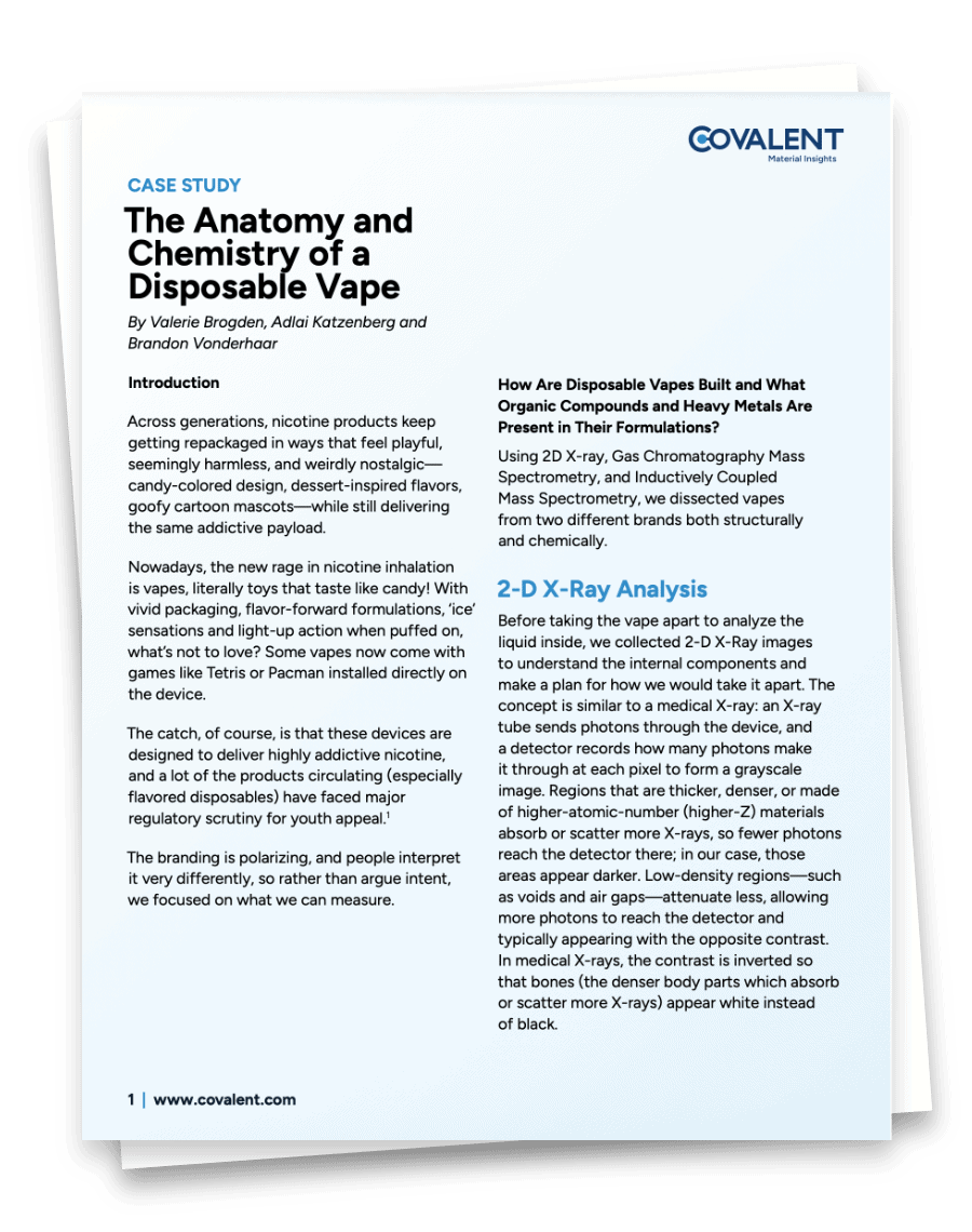 The Anatomy and Chemistry of a Disposable Vape